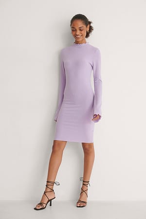 Purple High Neck Babylock Dress