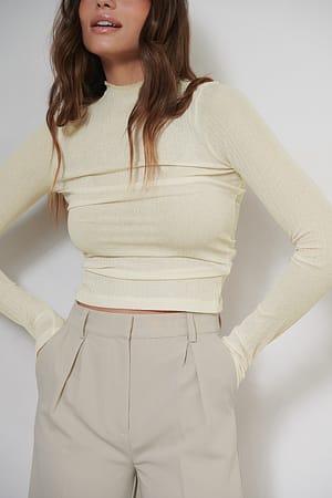 Offwhite High Neck Detail Top