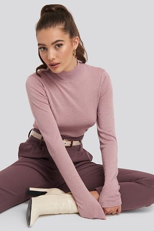 High Neck Light Knit Sweater