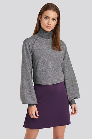 High Waist A-Line Skirt