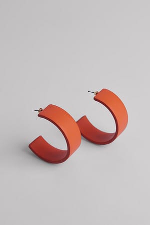 Orange Hoops-örhängen