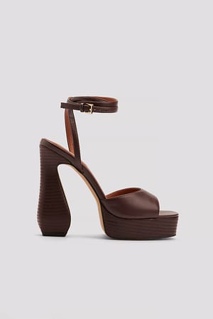 Chocolate Brown Hourglass Platform High Heels