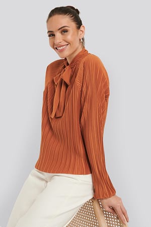 Jersey Plisse Boho Blouse