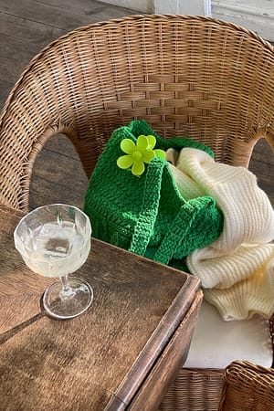 Green Knitted Cotton Tote