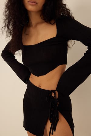 Knitted Detail Top