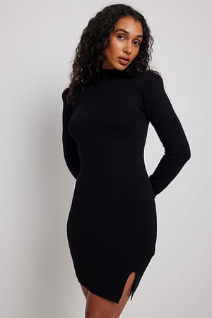 Black Strikket minikjole