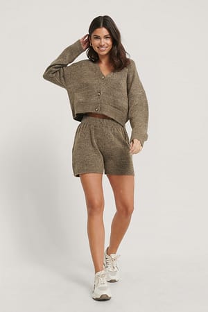 Brown Kurze Hose Mit Spitze