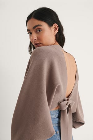 Knot Detail Knitted Bolero