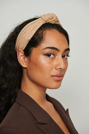 Beige Knot Headband