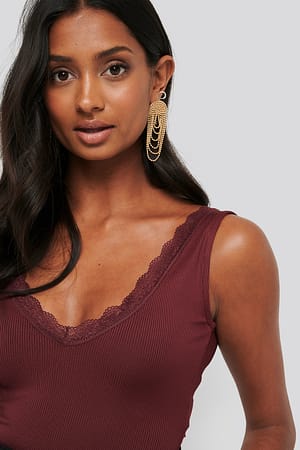 Lace Detail Crop Singlet
