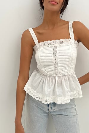 Lace Detail Cotton Top