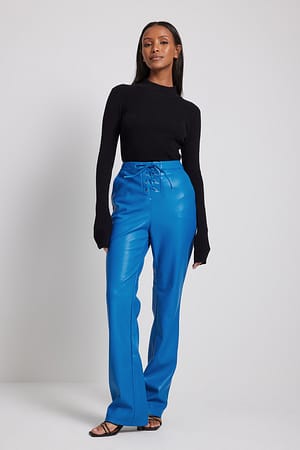 Cobalt Blue PU-byxor