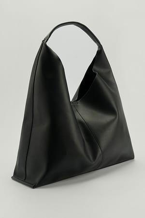 Black Leder-Tragetasche