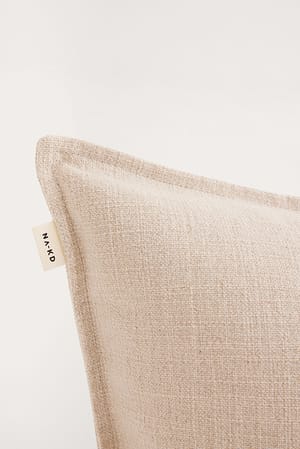 Light Beige Linen Blend Cushion Cover