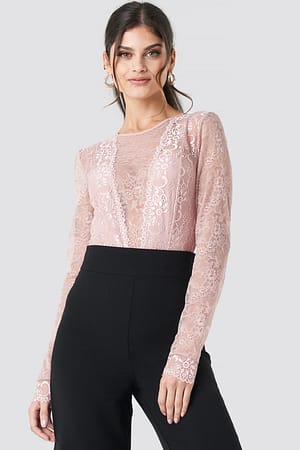 Long Sleeve Lace Bodysuit