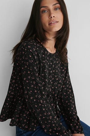 Pink Flower Blus