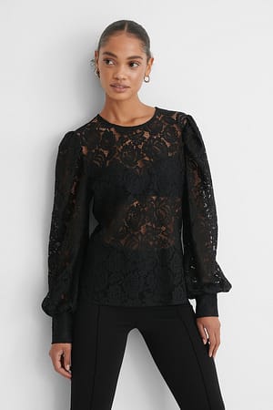 Black Chemisier En Dentelle