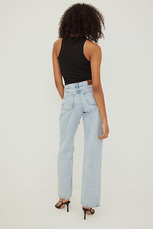 Low Waist Slim Leg Denim