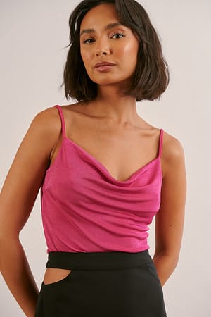 Strong Pink Waterfall Singlet