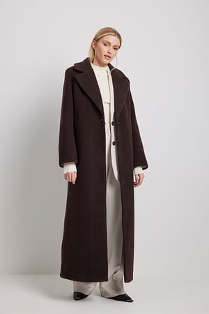 Brown Maxi-Mantel