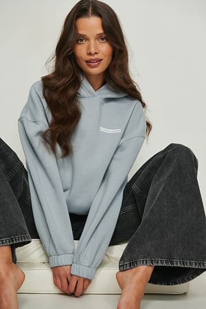 Grey Micro Flock Hoodie