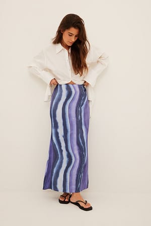 Violette All Over Satin-Midirock