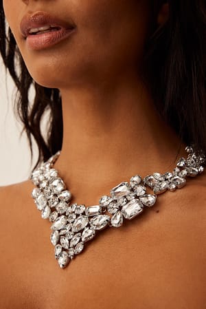Silver Statement halsband med sten