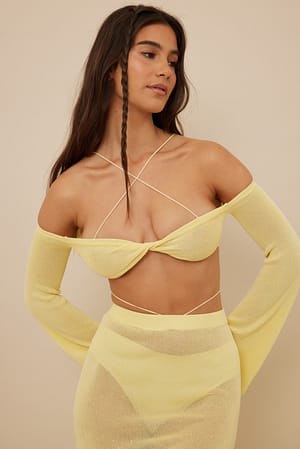 Strikket off shoulder-topp