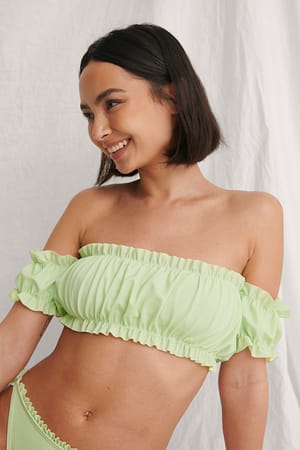 Green Rysjet off shoulder-bikinitopp