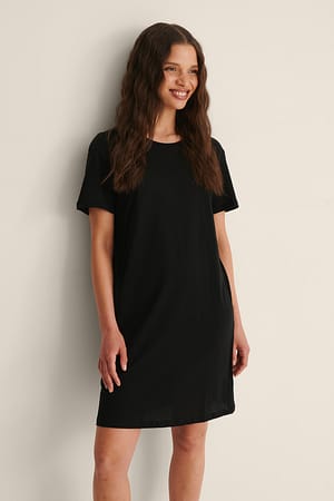 Black Organic T-Shirt Dress