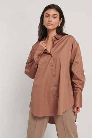 Oversized shirt met zakken
