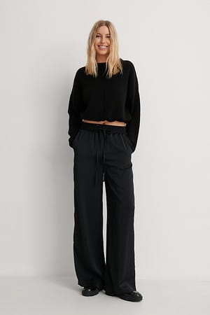 Black Palazzo-Hose