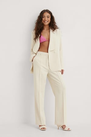 Pantalón De Traje Con Corte Recto