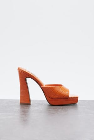 Orange Platform High Heels