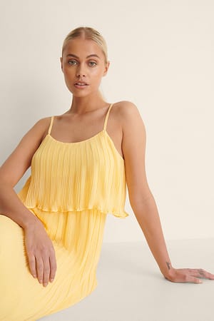 Pleated Midi Dress