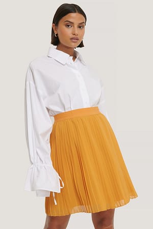 Yellow Geplooide Minirok