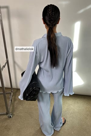 Dusty Light blue Pleated Pants