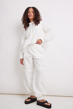 White Veste à détails