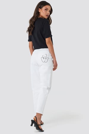 Pocket Embroidered Jeans