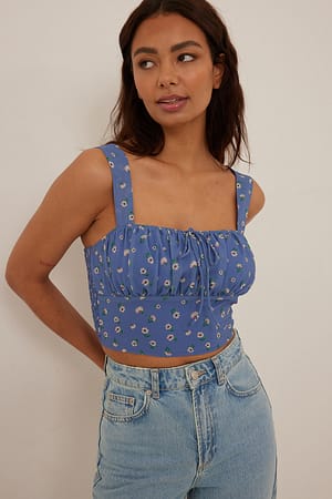 Daisy Printed Crop Top