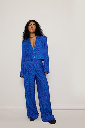 Swirl Blue Print Maßgeschneiderte Hose