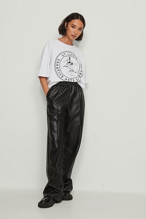 White Økologisk t-shirt med print