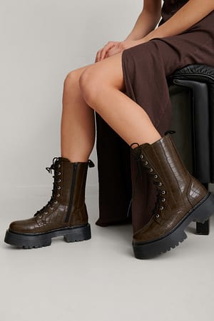 Profile Lace Up Boots