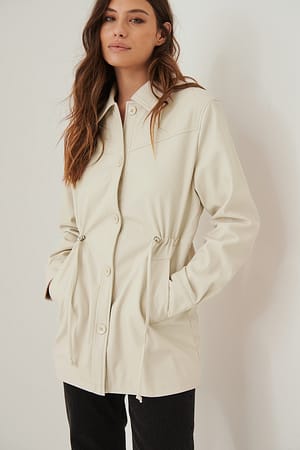 Offwhite Jakke I Pu