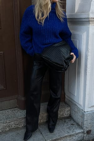 PU Mid Rise Pants