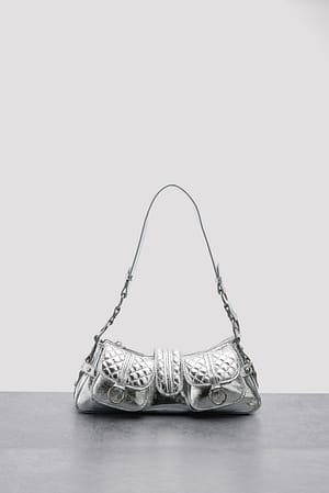 Silver Sac baguette matelassé