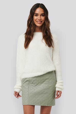 Quilted PU Skirt