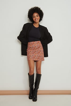 Sunset Floral Miniskørt
