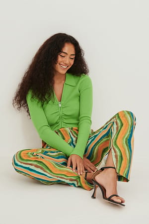 Stripe Pantalón con abertura lateral