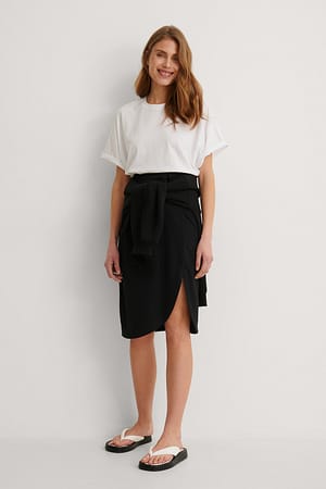 Black Recyclée Jupe